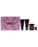 Versace Crystal Noir by Versace for Women - 4 Pc Gift Set 3oz EDP Spray, 0.17oz EDP Spray, 3.4oz Body Lotion, 3.4oz Shower Gel