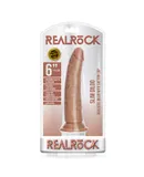 RealRock 6in Slim Dildo W/Suction Tan