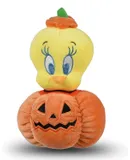 Tweety Bird Stuffed Animal Halloween Pumpkin Head Plush Dog Toy | Stuffed Animal Toy for Dogs, Small Dog Toy Tweety Bird Squeaky Dog Toy Dog Chew Toy, 6 Inch (FF16872)