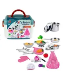 Box with Stainless Steel Kitchen Utensils Supplies and Food Set, 29 pcs for Toddlers +3 Years.