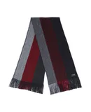 Mio Marino King Striped Knit Scarf-Crimson Ash-One Size