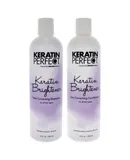 Keratin Brightener Kit by Keratin Perfect for Unisex - 2 Pc Kit 12oz Shampoo, 12oz Conditioner