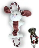 Plush Rabbit Dog Toy with Rope | Rabbit Dog Toy | Interactive Dog Toys Pet Toys | Squeak Rabbit Dog Toy | Rabbit Dog Toys for Large Dogs | Rabbit Dog Toy | Dog Chew Toys | Dog Rabbit | Stuffed Toys