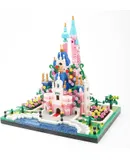 Miniature Building Blocks, Kids Pink Castle Building Model Set, Girls DIY Creative Ideal Toys 3D Jigsaw Puzzle, Mini Bricks Gifts for Adults and Children 1165pcs