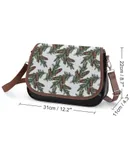 Christmas Pine Cones Green Vintage Crossbody Bag for Women Medium Leather Hobo Bags Shoulder Bag Classic City Leather Satchels