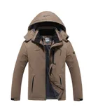 Men's winter outerwear waterproof ski jacket warm fleece jacket multi-pocket parka raincoat