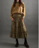 Mata Traders Ikat Skirt In Olive