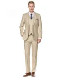 Braveman Men's 3-Piece Premium Vested 3-Piece Slim Fit Suit