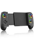 Mobile Game Controller with RGB for iPhone and Android, Wireless Mobile Game Controller with Hall Joystick supports Xbox Game Pass, PlayStation, Steam Link, Call of Duty, Roblox and Minecraft, iOS and Android Game Controller-black