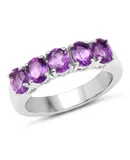 1.70 Ct. Genuine  Amethyst .925 Sterling Silver Ring