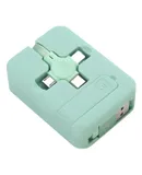 3 in 1 Retractable Charging Cable with USB C/Micro USB/IP and Phone Holder