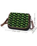 Saint Patrick Clover Vintage Crossbody Bag for Women Medium Leather Hobo Bags Shoulder Bag Classic City Leather Satchels