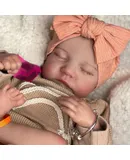 LAKKEC Reborn Baby Dolls-19 Inch closed eyes Realistic Newborn Girl Baby Doll boy with Doll Clothes & Accessories Best Birthday Set for Girls Age 3+