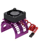 For WLtoys A959-B A979-B 144001 124019 1/12 /14 RC Car Aluminum Alloy Motor Heatsink Cover with Cooling Fan for 3650 Brushless Motor