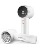Fabric Shaver, Lint Remover Rechargeable, Electric Portable Sweater Defuzzer with 3 Speeds, 6 Leaf Blades, Digital LED Display to Remove Pilling for Clothes, Furniture, Sweater, Couch, Blanket