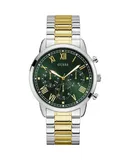 Reloj Guess Hombre | Coleccion Oasis | Modelo GW0066G2 | Caja Redonda | Ø 43.5mm Acero inoxidable | Cierre Desplegable | Movimiento Cuarzo | Dial Verde | Cristal Mineral | Correa Acero inoxidable Plateado | 30m / 3 ATM | Línea Lujo
