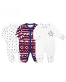 The Baby Sleepers for Girls Set of 3 - Soft Cotton Footed Pajamas for Newborns & Infants - Forest Animals