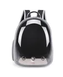 JUCHONG Expandable Cat Backpack Cat and Dog Pet Travel Harness (Black-Expandable)