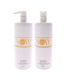 No Yellow Shampoo and Conditioner Kit by NOW Beauty for Unisex - 2 Pc Kit 32oz Shampoo, 32oz Conditioner
