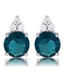 Simple Plated CZ Stud Earring