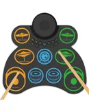 Electric Drum Set, Roll-Up 9 Pads Electronic Drum with Speaker & Rechargeable Battery. Best Drummer Gifts for Kids or Adult Beginners