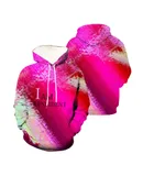 I am Kenough Hoodie 3D Tie Dye Print Long Sleeve Hoodie Pullover for Men Women Oversized Sweatshirts for Teenage with Pockets XL White