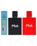 Fila Fila Kit for Men 3 Pc Kit 3.4oz Fila Black EDT Spray, 3.4oz Fila Fresh EDT Spray, 3.4oz Fila Red EDT Spray