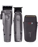 BaByliss Pro FXONE LO-PROFX High-Performance Low-Profile Clipper #FX829 + BaByliss Pro FXONE LO-PROFX High-Performance Low-Profile Trimmer #FX729 + BaByliss Pro FX3 Professional High-Speed Foil Shaver - Black #FXX3SB (Dual Voltage)