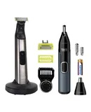 Philips Norelco OneBlade 360 Pro Hybrid Face & Body Electric Trimmer QP6552/70 + Philips Norelco Nose Trimmer 3000 for Nose, Ears Eyebrows #NT3600/62 (Black)