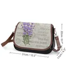 Elegant Purple Lavender Vintage Crossbody Bag for Women Medium Leather Hobo Bags Shoulder Bag Classic City Leather Satchels
