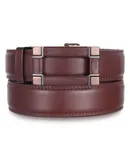 Mio Marino Men's Point Square Ratchet Belt-Brown-Adjustable from 38