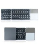 Wireless tri-folding bluetooth keyboard portable computer office cell phone tablet universal
