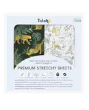 TotAha Premium Stretchy Cheetah Crib Sheets (2-Pack)-Hypoallergenic, Silky Comfort, Buttery Soft, Calming Effect, All-Season Jersey-Knit Sheets, 9'' Extra Deep Pocket, Wild Leopard