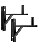 LyxPro Speaker Wall Mount Brackets (Set of 2) for PA Speakers, 90 Lbs. Weight Capacity - Black