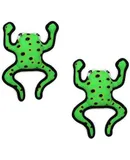 World's Tuffest Soft Dog Toy Desert Phrog Leaping Squeakers Multiple Layers. Made Durable, Strong & Tough. Interactive Play (Tug, Toss & Fetch). Machine Washable & Floats (2 Pack)