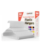 150-Pack White Plastic Hangers – Heavy-Duty, Slim & Space-Saving Clothes Hangers with Non-Slip Shoulder Notches for Dresses, Suits, Jackets & Camisoles – Durable Lightweight PP Material