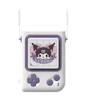 Sanrio joint neck hanging fan outdoor strong wind USB charging cooling portable leafless fan-purple