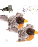 Electronic Cat Toys – Automatic Cheese and Peek-A-Bird – Hide and Seek Teaser Toy – Interactive Bird and Mouse Hunt – Play While You are Away