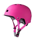 Skateboard Helmet Premium Protection Multi-Sport Bike, BMX, Skating, Scooter, and Skate Helmet-rose（M）