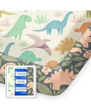 Pack N Play Sheets Fitted,  Ultra Soft Dinosaur Mini Crib Sheets, Premium Jersey Knit Pack and Play Sheets, Stretchy Neutral Play Yard Sheets for Pack and Play Mattress, 2 Pack(Vintage Dino)