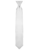 Clip on Ties for Men - Premium Solid Color Clip on Necktie - White