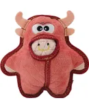 Xtreme Seamz Bull Squeaky Plush Dog Toy Reinforced Dense Stuffing Plush Toy