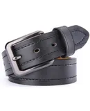 Gallery Seven Men's Classic Leather Jean Belt-Black-38