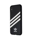 Adidas 3-Stripes Samba Snap Case for Apple iPhone XS / X - Black / White Stripes