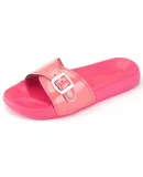 Mio Marino Women's Adjustable Beach or House Sandals-Hot Pink-5