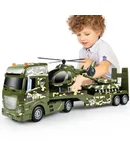 Dwi Dowellin Green Military Big Truck Toys,25.6