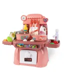 Kitchen Toys Imitated Chef Light Music Pretend Cooking Food Set,Children Girl Toy Gift Toy Kitchen Sink with Running Water