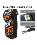 Ready To Race White And Orange Pu Leather Crossbody Phone Bag Card Slots Flip Phone Purse With Adjustable Strap 7.6x4.9inch