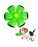 Dog Flying Disc Toy, Pet Toy Flying Saucer Ball with 3 Light ，1PCS（Green）