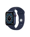 Apple Watch Series 6 (GPS, 40mm) - BLUE Aluminum Case with White Sport Band (Renewed)